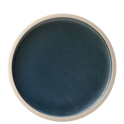 Тарелка мекая Utopia Ink фарфор синий, коричневый, D 262, H 20 мм