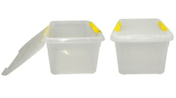 Контейнер для хранения продуктов Masterglass прямоуг с желтым зажимом. 300*230 мм. 8 л.  