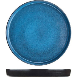 Блюдо Борисовская Керамика «Млечный путь голубой»; 450мл; D250, H025мм, фарфор, голубой, черный