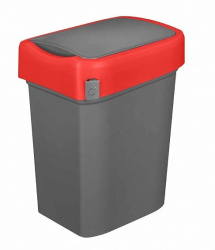 Контейнер мусорный RESTOLA SMART BIN 10 л, L 245 мм, B 196 мм, H 345 мм красный