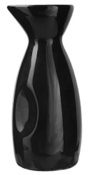 Бутылка для саке KunstWerk Paula черная 140 мл, H 120 мм, D 50 мм