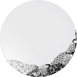 Тарелка Chef&Sommelier Fragment Ardoise фарфор, белый, серый, D 28,5 см