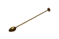 Ложка барменская MGSteel с плоской кнопкой 25 см. нерж. золотая BRS251NMG