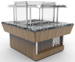 Прилавок холодильный (шведский стол сдвоенный) Refettorio RС41S2 (каменная столешница)