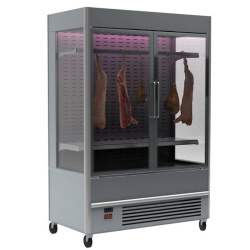 Холодильная горка мясная Carboma FC20-07 VV 1,0-3 X7 (распашные двери структурный стеклопакет) (цвет по схеме)
