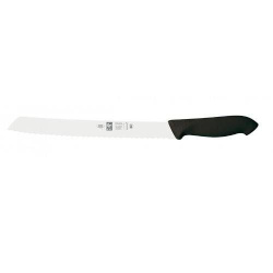 Нож для хлеба Icel HoReCa черный, с волн. кромкой 375 мм.