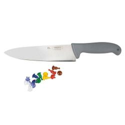 Нож поварской P.L. Proff Cuisine Pro-Line сс ерой ручкой L 200 мм