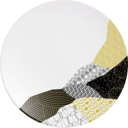 Тарелка Chef&Sommelier Fragment Ambre фарфор, белый, желт., D 16 см
