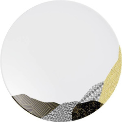 Тарелка мелкая Chef&Sommelier Fragment Ambre фарфор, белый, желт., D 28,5 см