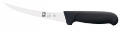 Нож обвалочный Icel Poly изогнутый (жесткое лезвие) черный 170/300 мм.