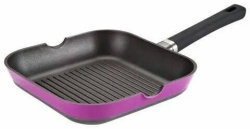 Сковорода-гриль LAVA 280 мм, 2,16 л чугунная цвет фиолетовый