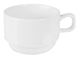 Чашка кофейная KunstWerk Paula белая 150 мл, D 75 мм, H 50 мм