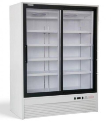 Шкаф холодильный GLACIER ВВ-1000 купе пристенный внутри оцинк./двери в черном пластиковом профиле