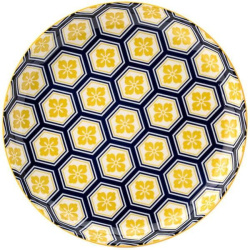Тарелка Utopia Cadiz фарфор синий, желтый, D 200, H 25 мм