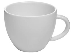 Чашка кофейная KunstWerk Paula белая 200 мл, D 83 мм, H 62 мм