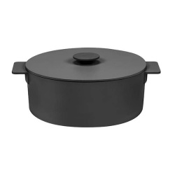 Кастрюля Serax Surface 5,5 л, H140 мм, 350х290 мм чугун цвет черный с крышкой
