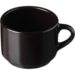 Чашка Борисовская Керамика «Карбон»; 200мл; D80, H65мм, фарфор; черный, матовый