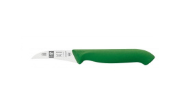 Нож для чистки овощей Icel HoReCa зеленый, изогнутый 60/170 мм.
