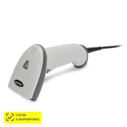 Ручной сканер штрих-кода MERTECH 2210 P2D USB, USB эмуляция RS232 white, 2m cable