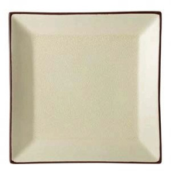 Тарелка квадратная Utopia Soho керамика бежевый, L 25, B 25 см