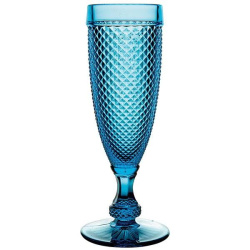 Бокал-флюте для шампанского Vista Alegre, 110мл, стекло; голубой