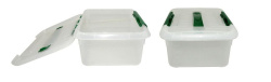 Контейнер для хранения продуктов Masterglass прямоуг. с ручкой, с зеленым зажимом 300*230 мм. 6 л. 