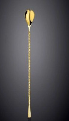 Ложка барменская Wilmax золотая L 300 мм