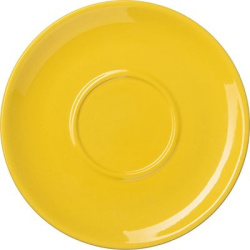 Блюдце Doppio Пур-Амор фарфор D150/60, H12мм, желт.