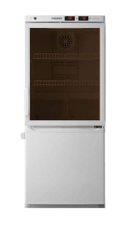 Холодильник комбинированный лабораторный POZIS ХЛ-250 серебристый тонированное стекло нерж.