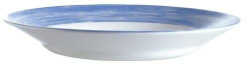 Тарелка глубокая Arcoroc Brush d225 мм голубой край