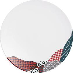 Тарелка мелкая Chef&Sommelier Fragment Carmin фарфор, белый, красный, D 25,5 см