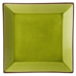 Тарелка квадратная Utopia Soho керамика зеленый, L 25, B 25 см