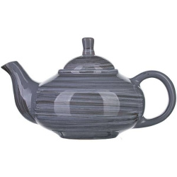 Чайник заварочный Борисовская Керамика «Пинки»; 0,7л; L22см, керамика; серый