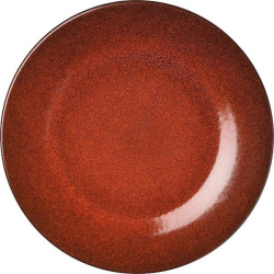 Тарелка Борисовская Керамика «Млечный путь оранжевый»; D24, H2см, фарфор, оранжевый, черный