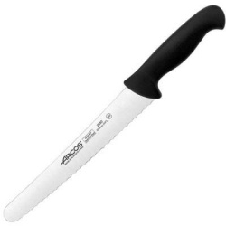 Нож для хлеба Arcos 2900 L390/250 мм, B40 мм черный 293225