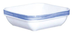 Салатник стеклянный Arcoroc Brush 110*110 мм, 200 мл голубой край