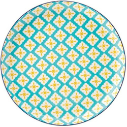 Тарелка Utopia Cadiz фарфор голуб., желтый, D 27, H 3 см