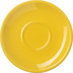 Блюдце Doppio Пур-Амор фарфор D12/4, H1см, желт.