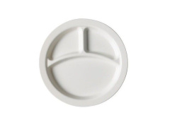 Тарелка Cambro секционная белая, поликарбонат 229 мм.