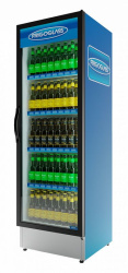 Шкаф холодильный Frigoglass Plus 500 (R290) (сер.корпус,бел.кабинет,черн.рамка дв.,1Led,5полок,5ЦД)