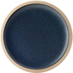 Тарелка мекая Utopia Ink фарфор синий, коричневый, D 21, H 2 см