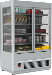 Холодильная горка мясная Carboma FC20-07 VV 1,0-1 STANDARD (фронт X5) (9006-9005 цвет серо-черный)