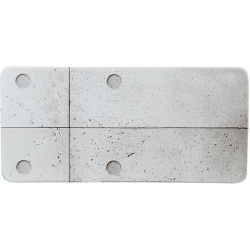 Тарелка мелкая прямоугольная Chef&Sommelier Concrete фарфор, серый, L 27,5, B 13 см