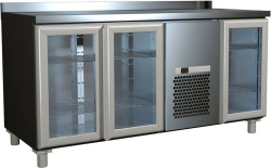 Стол холодильный Carboma T70 M3-1-G (3GNG/NT) с бортом (0430-2 корпус нерж)