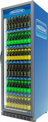 Шкаф холодильный Frigoglass Max 700 (R290) (сер.корпус,бел.кабинет,сер.рамка дв.,2Led,6полок,6ЦД)