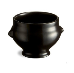 Чашка бульонная 550мл "голова льва", d12см h9см, керамика, цвет черный 660071