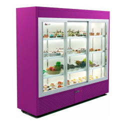 Шкаф холодильный GLACIER ВВ-1500 трехдверный узкий купе/внутри оцинк.