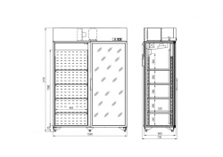 Шкаф холодильный Enteco master СЛУЧЬ 1400 ШС (стеклянные двери)
