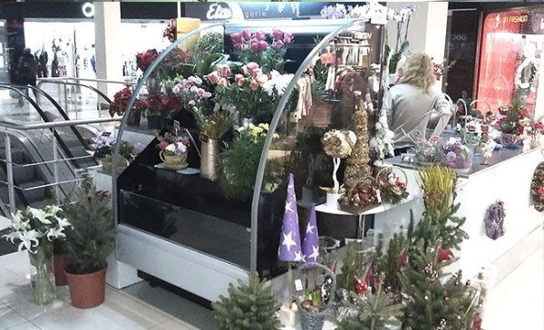 Холодильная горка для цветов с выносным агрегатом Иней Lida Stella mini 1,2 Flora