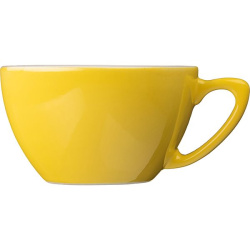 Чашка кофейная Doppio Пур-Амор  фарфор 200мл D97/50, H60, L125мм, желт., белый